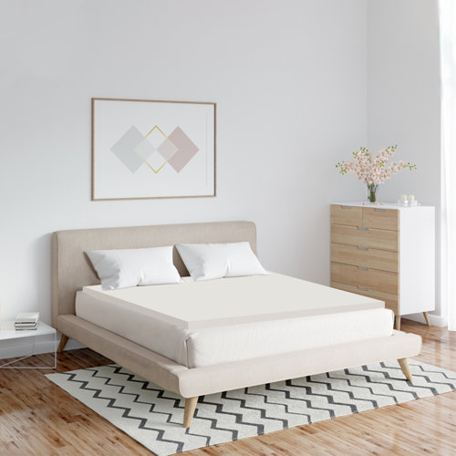 Alwyn Home Areli 2" Firm Foam Bedding Mattress Topper for Comfortable Sleep, Relaxing Bed Pads